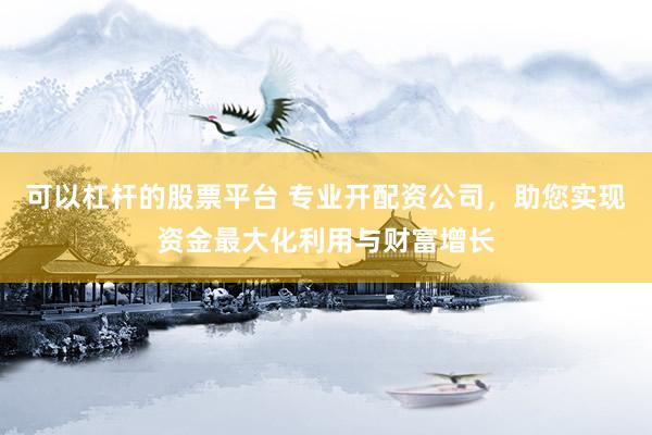 可以杠杆的股票平台 专业开配资公司，助您实现资金最大化利用与财富增长